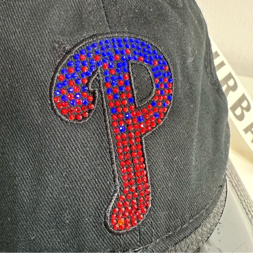 Pro Standard MLB Philadelphia Phillies Jewel Logo Dad Hat Black NWT - Picture 3 of 12